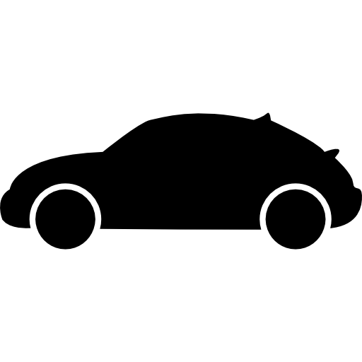 Hatchback car variant side view silhouette